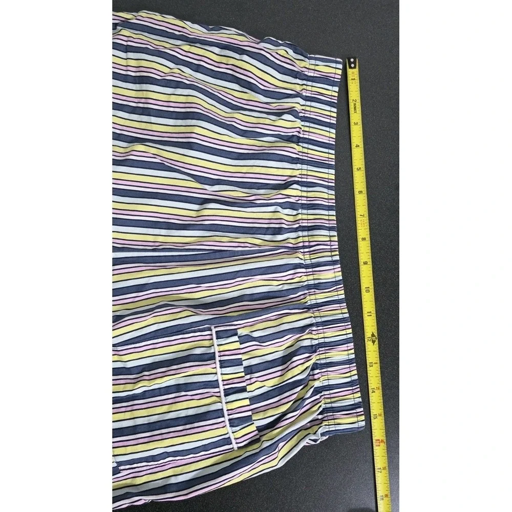 Psycho Bunny Men M‎ Adkins Multi Stripe Print Pajama Boxer Shorts Lounge EUC